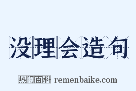 没理会造句是什么意思的图片